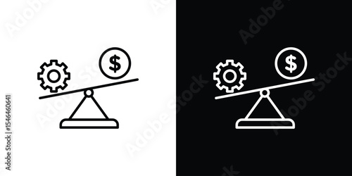 Leverage icon in black. flat graphic vector icon