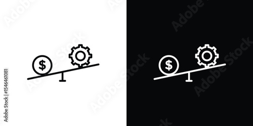 Leverage icon in black. flat graphic vector icon