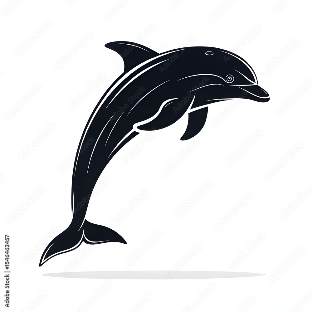 Fototapeta premium dolphin isolated on white background