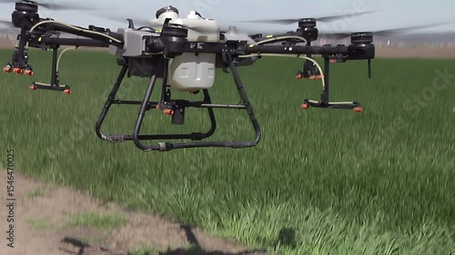 Takeoff A Large Drone for Crop Dusting; Spraying crops against weeds using a drone
