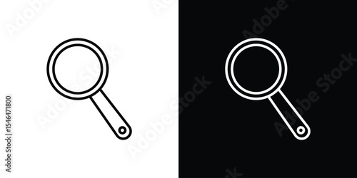 Loupe icon in black. flat graphic vector icon