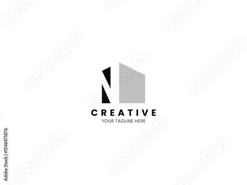 Free Download Letter N 3D building logo for your brand - GFXLoad