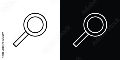 Loupe icon in black. flat graphic vector icon