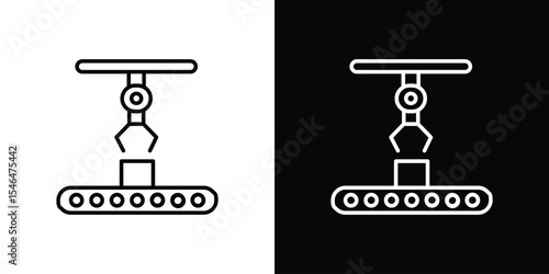Machinery icon in black. flat graphic vector icon