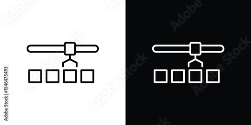 Machinery icon in black. flat graphic vector icon