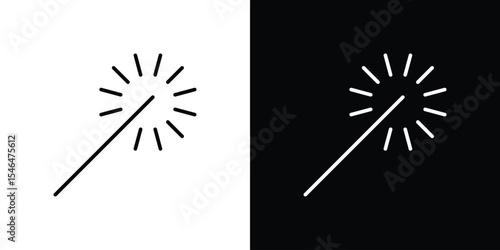 Magic icon in black. flat graphic vector icon