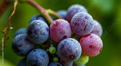 Wallpaper Mural fresh, ripe grapes on the branches, juicy and sweet Torontodigital.ca