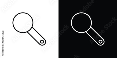 Magnifying glass icon in black. flat graphic vector icon