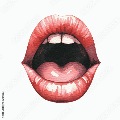 Crimson Current mouth isolated watercolor vector illustration svg