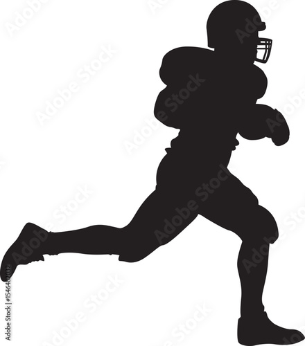 Silhouette  Rugby  Player  Running position