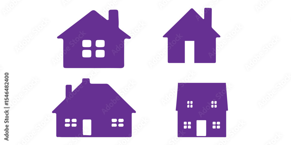 Web home flat icon for apps and websites Web home flat icon for apps and websites