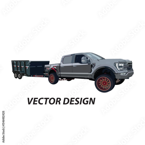 Pickup car logo, Dumpster  logo design, Junk removal logo, Hauling logo
