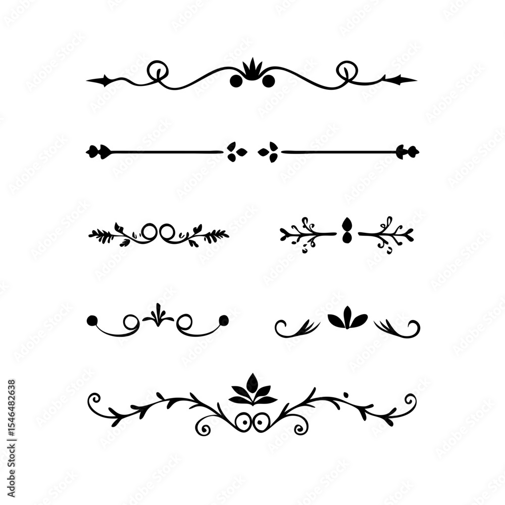 Text dividers doodle set. Wedding decorative elements with leaves, swirls, hearts. Divider ornament, borders, lines. Hand drawn vector illustration isolated on white background
Text dividers doodle set. Wedding decorative elements with leaves, swirls, hearts. Divider ornament, borders, lines. Hand drawn vector illustration isolated on white background