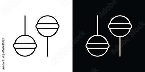 Maracas icon in black. flat graphic vector icon