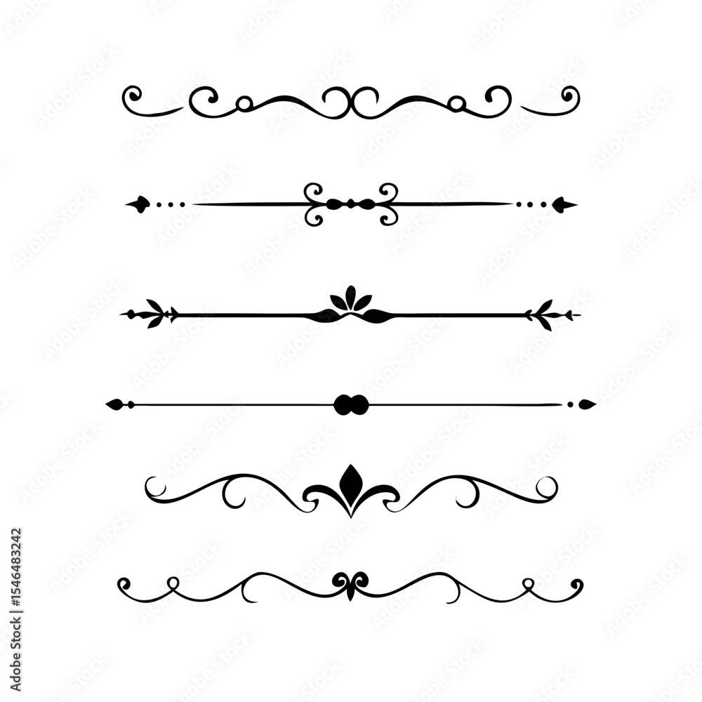 text dividers doodle set. Wedding decorative elements. Divider ornament, borders, floral, vintage line separators. Hand drawn vector illustration isolated on white background. Set page dividers. text dividers doodle set. Wedding decorative elements. Divider ornament, borders, floral, vintage line separators. Hand drawn vector illustration isolated on white background. Set page dividers.