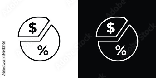Margin icon in black. flat graphic vector icon