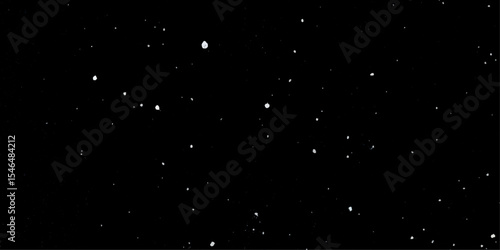 Snow flakes winter snowfall white light vector background. Christmas background, white snow on black background for edit photo.	