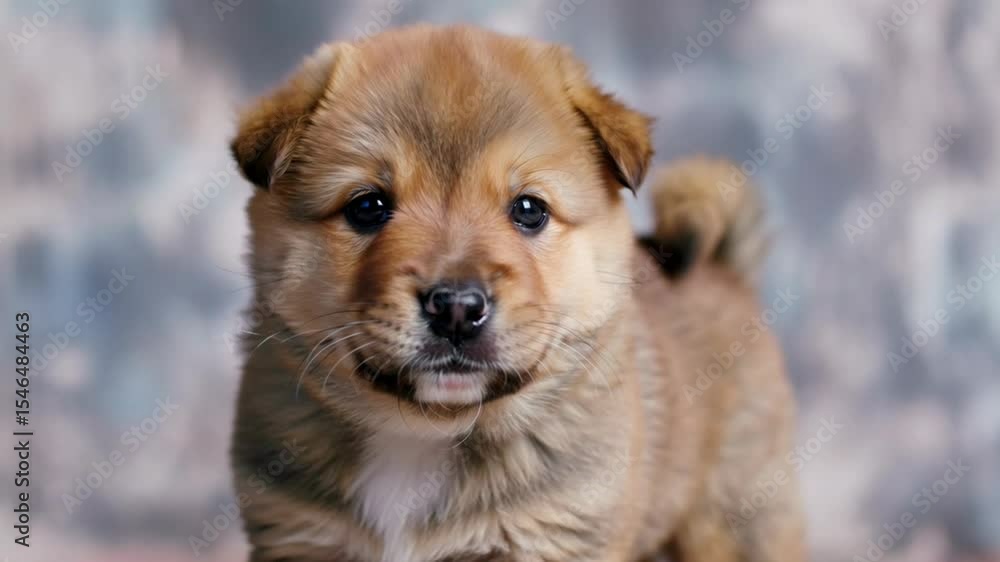 Adorable Brown Puppy Stares Intently at the Camera with a Soft, Blurry Background Adorable Brown Puppy Stares Intently at the Camera with a Soft, Blurry Background