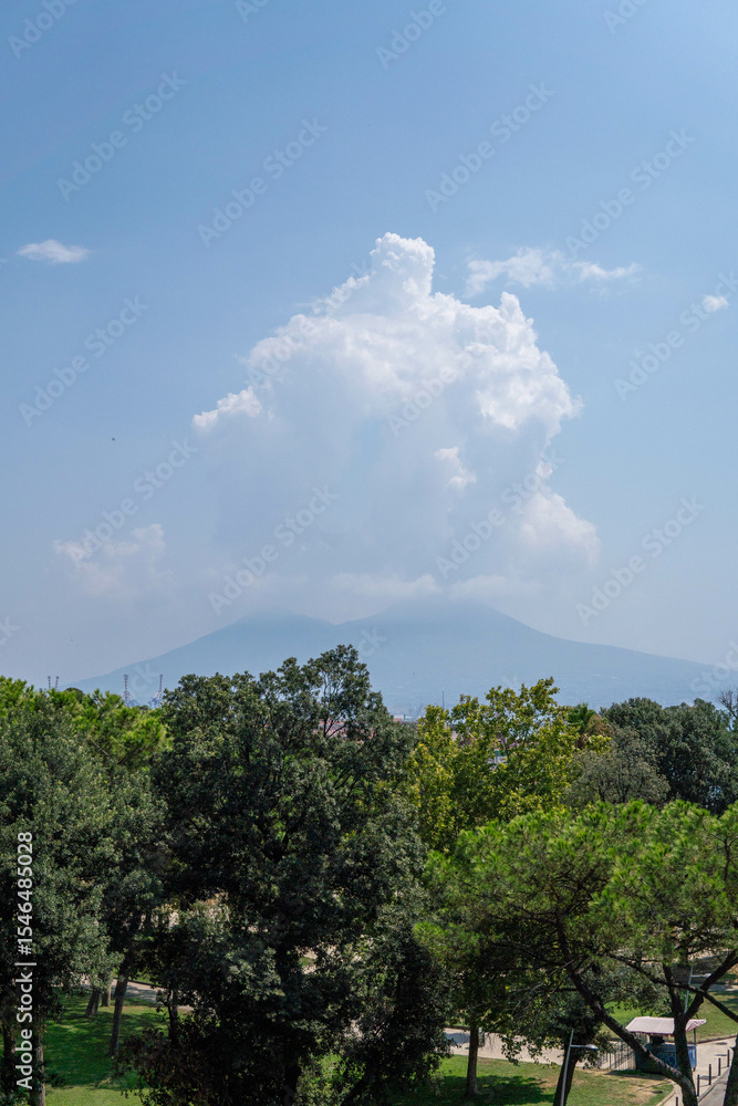 Obraz premium View of Mount Vesuvius from Naples Italy