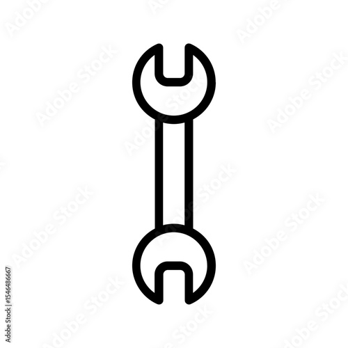 Wrench icon Isolated flat vector in outline icon eps 10