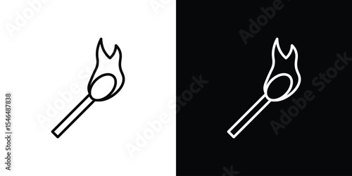 Matches icon in black. flat graphic vector icon