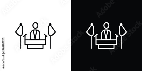 Mayor icon in black. flat graphic vector icon