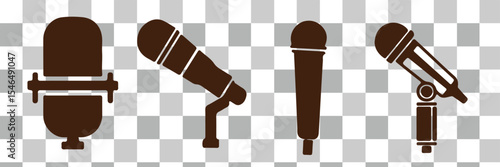 Microphone icon. Solid icon that can be applied anywhere, simple, pixel perfect and modern style
