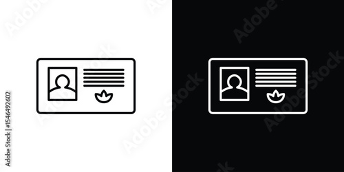 Medical marijuana card icon in black. flat graphic vector icon