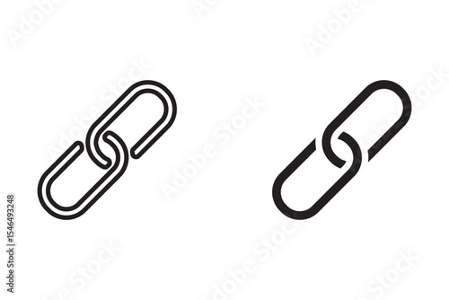 chain icon Isolated flat vector in outline icon set eps 10