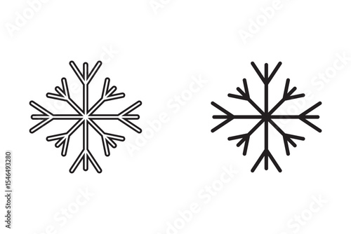 snow icon Isolated flat vector in outline icon set eps 10