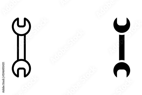 Wrench icon Isolated flat vector in outline icon set eps 10