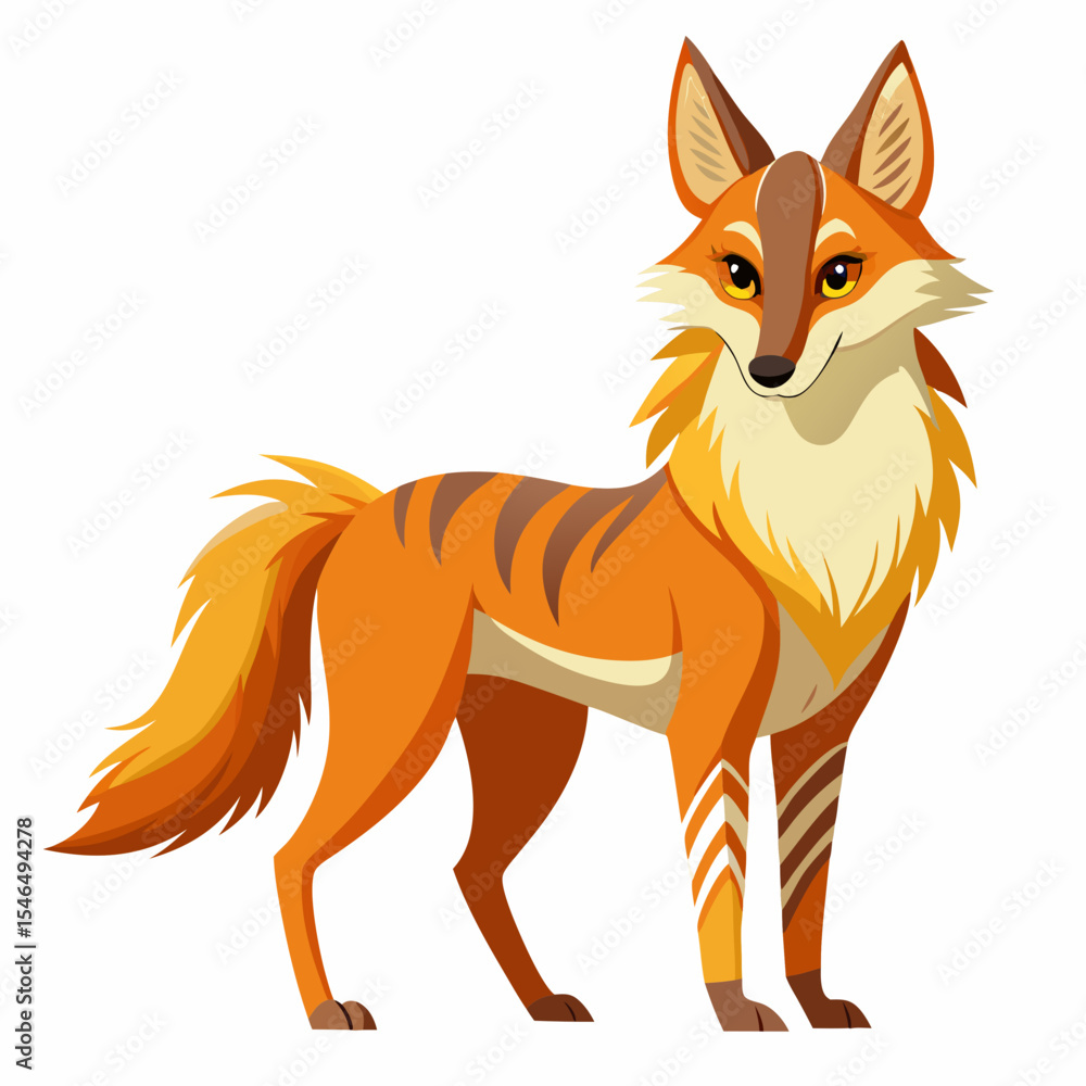 Obraz premium red fox cartoon