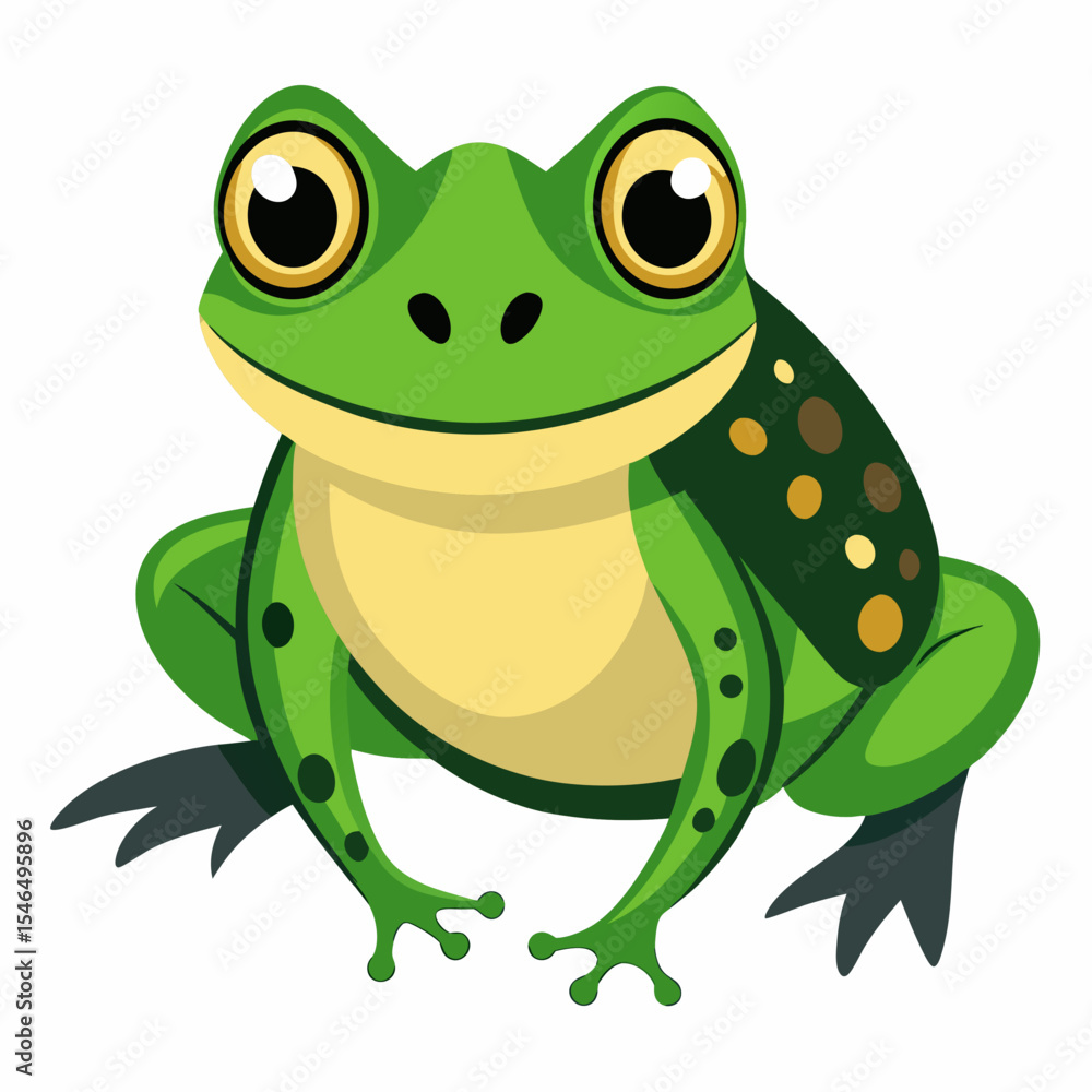 Fototapeta premium green frog cartoon