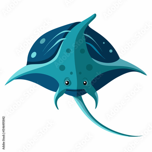 blue shark vector illustration
