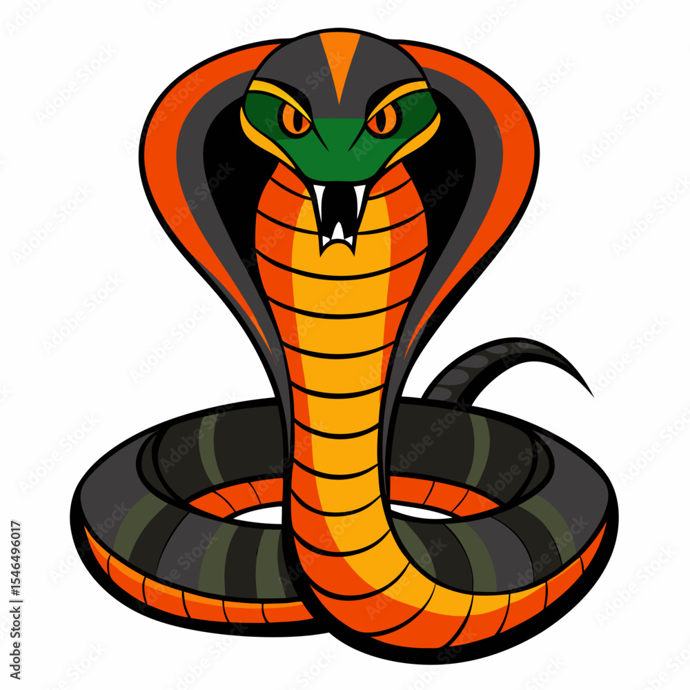 Fototapeta premium vector illustration of a cartoon snake