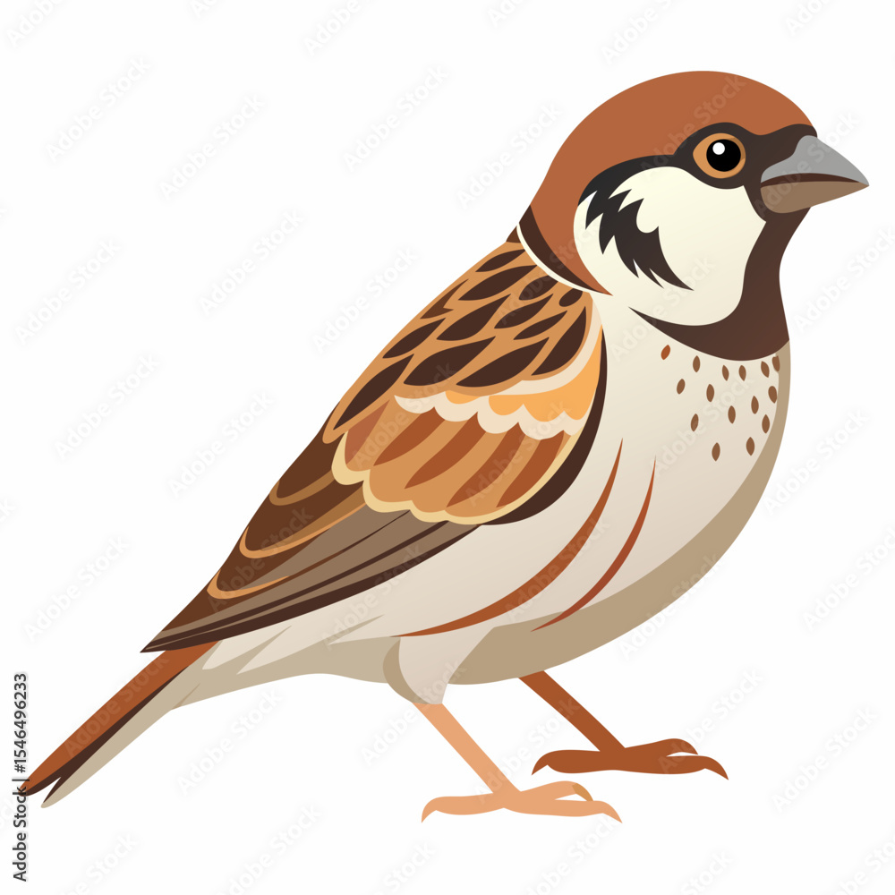 Fototapeta premium sparrow on a white background