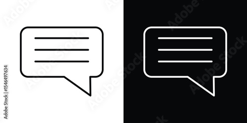 Messaging icon in black. flat graphic vector icon