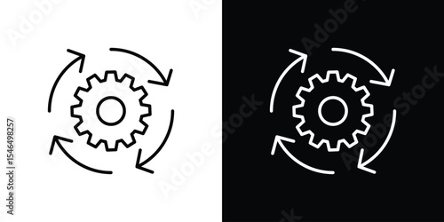 Methodology icon in black. flat graphic vector icon
