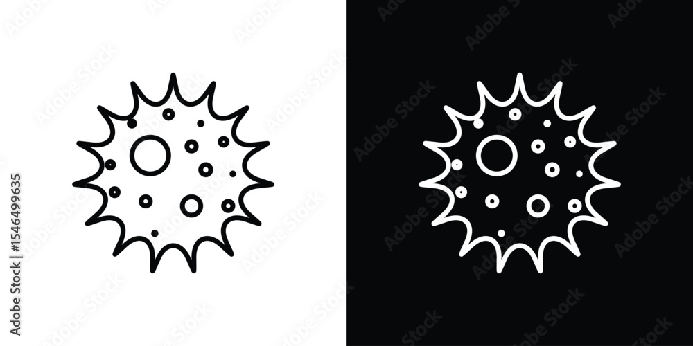 Obraz premium Microorganism icon in black. flat graphic vector icon