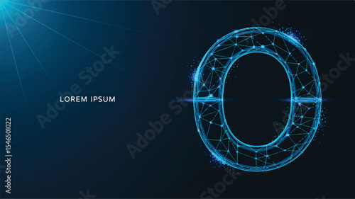 Abstract Digital Illustration of Number Zero