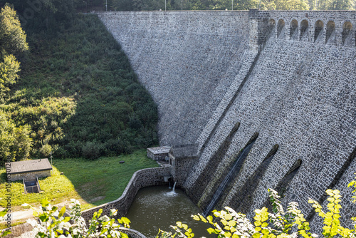 Power Cascade Industrial Dam Water Release in Motion