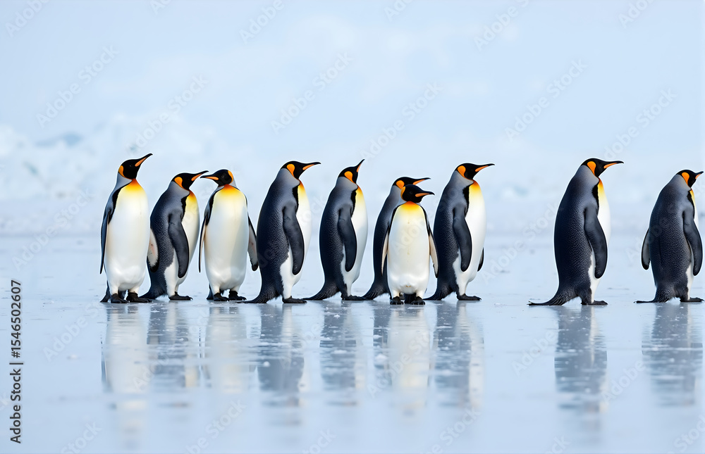 Obraz premium Emperor Penguin Group