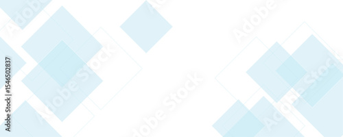Abstract minimal blue color geometric square shape transparent background. Modern abstract line art.