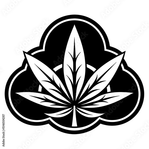 Marijuana leaf symbol isolated on white background