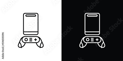 Mobile Game icon in black. flat graphic vector icon