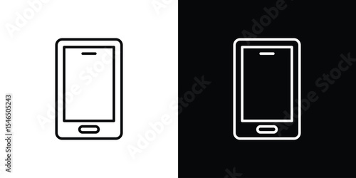 Mobile icon in black. flat graphic vector icon