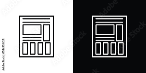 Mood board icon in black. flat graphic vector icon