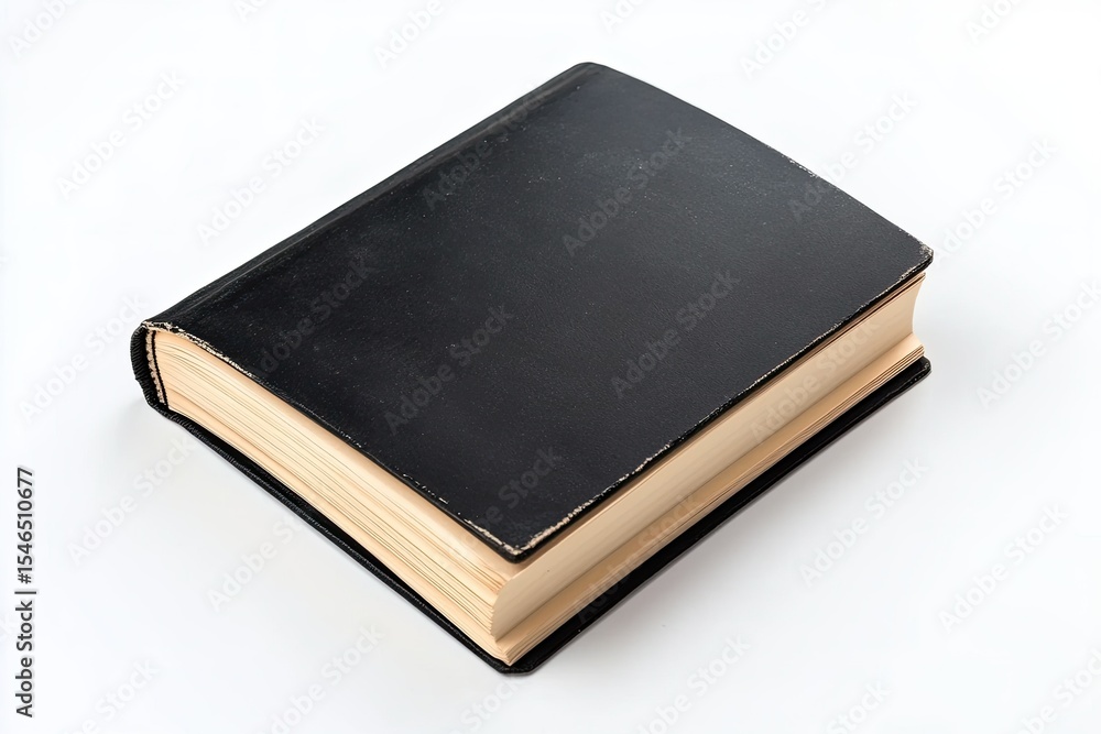 Detailed Image of Black Book Isolated on White Background Detailed Image of Black Book Isolated on White Background