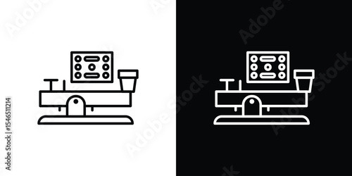 Morse code icon in black. flat graphic vector icon