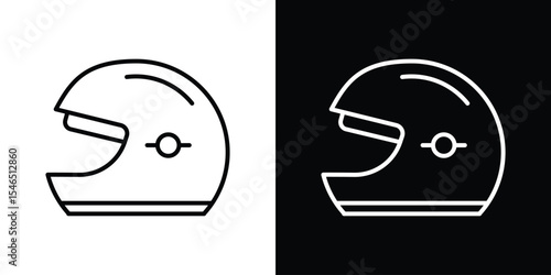 Motorcycle helmet icon in black. flat graphic vector icon